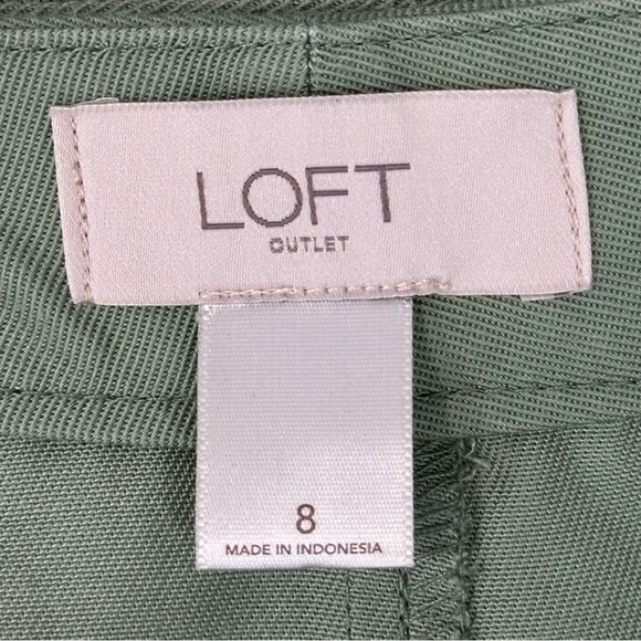 LOFT Outlet Size 8 Skirt Size Zips Tie Green Olive - Picture 7 of 8